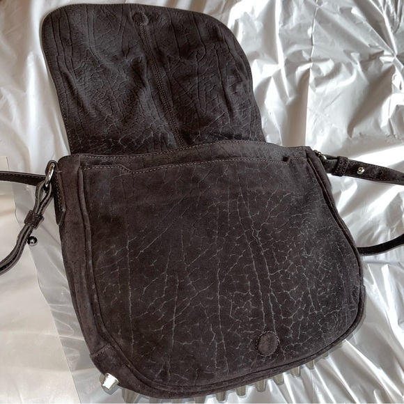 Alexander Wang Black Leather Crossbody Bag Studded Bottom NWT - Picture 7 of 17